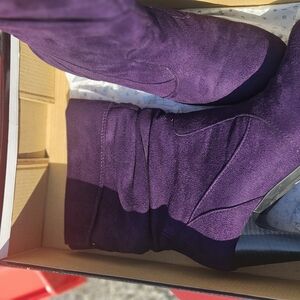 Purple Suede Boots